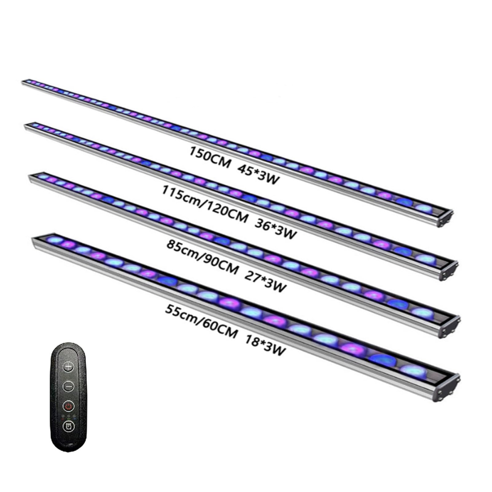 oświetlenie akwarium 2 zestawy 54W/81W/108W oświetlenie Led do akwarium z 470nm 450nm niebieski pasek UV Led do akwarium drążek barowy do lampy do akwarium z rafą koralową do akwarium roślinnego(2sets