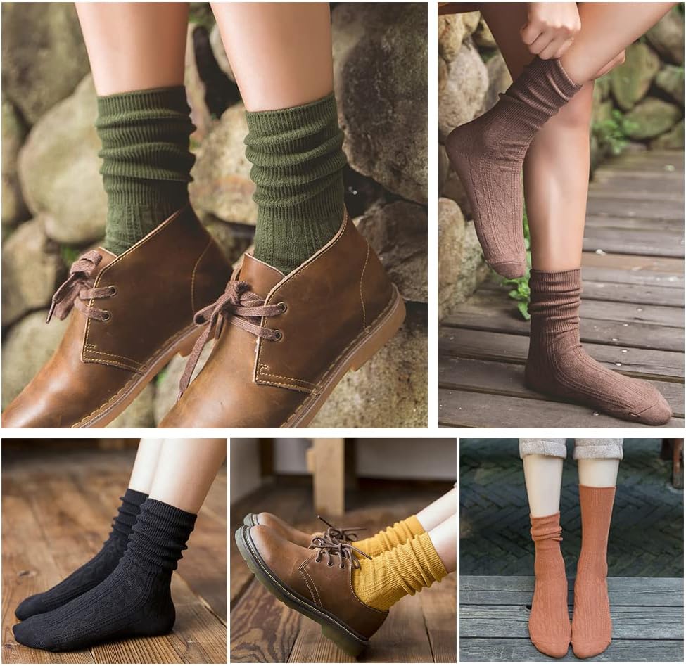 10 Pairs Womens Socks Cotton Crew Colorful Boot Socks for Women Ladies Girls - Image 6