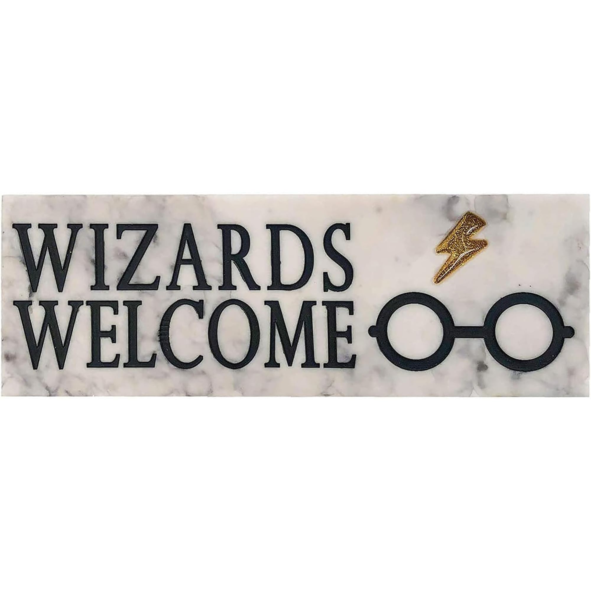 Spoontiques Wizards Welcome Cartel Decorativo, Resina, Multicolor