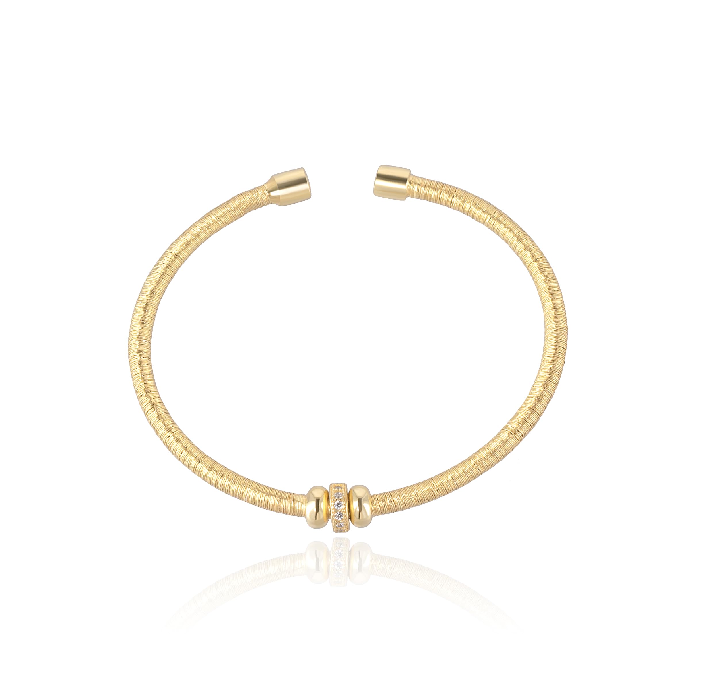 Bloomvere Cuffs Bracelet for Women Minimalist Gold Coil Craft Cuff Bracelet Italian Coil Craft Handmade Jewelry Christama Birtherday Gift