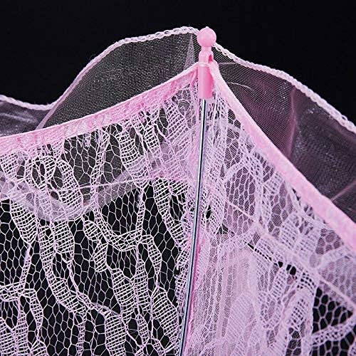 ubersweet® Imported 5X(Bride Handmade Flower Girls Battenburg Lace Parasol Wedding Party Sun Um P9T3