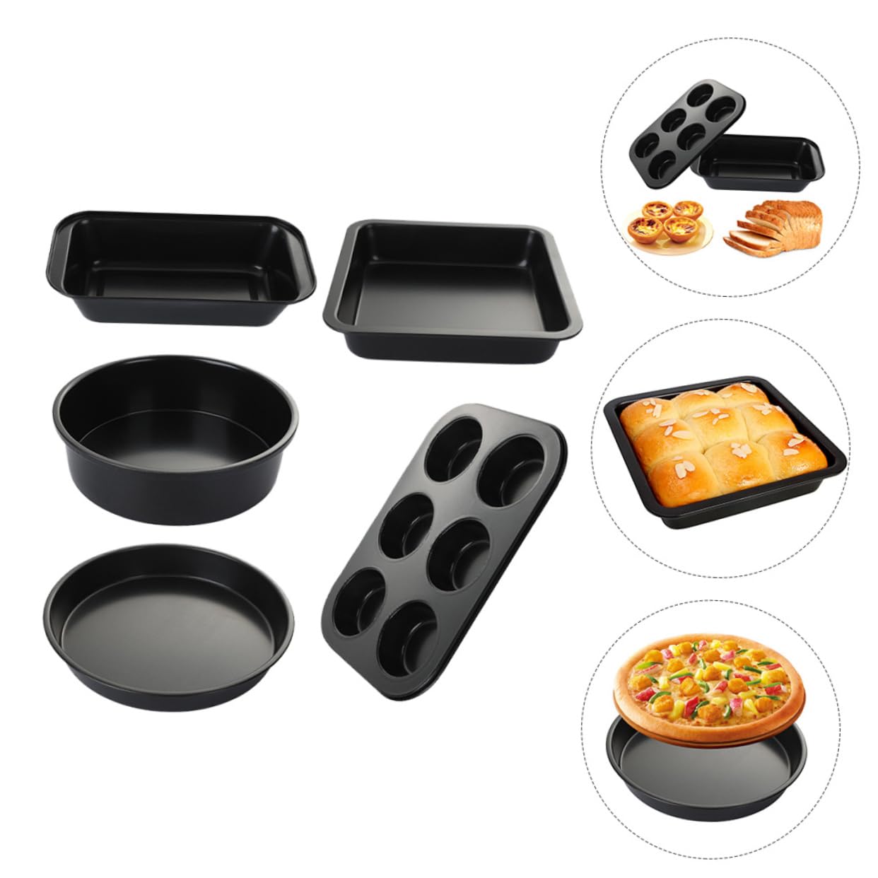 Teiliges Backformen Kohlenstoffstahl Backutensilien mit Antihaftbeschichtung Pizza und Toastformen für Heimbäckerei Einfach zu Reinigen und Formen