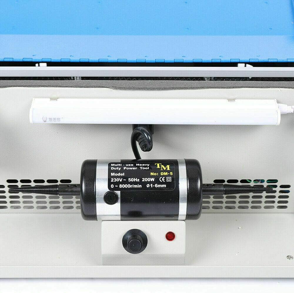 Polishing Buffing Bench Top Machine 8000RPM Jewelry Polisher Dust Collector with Light, Table Top Bench Jewelry Polisher 110V 200W
