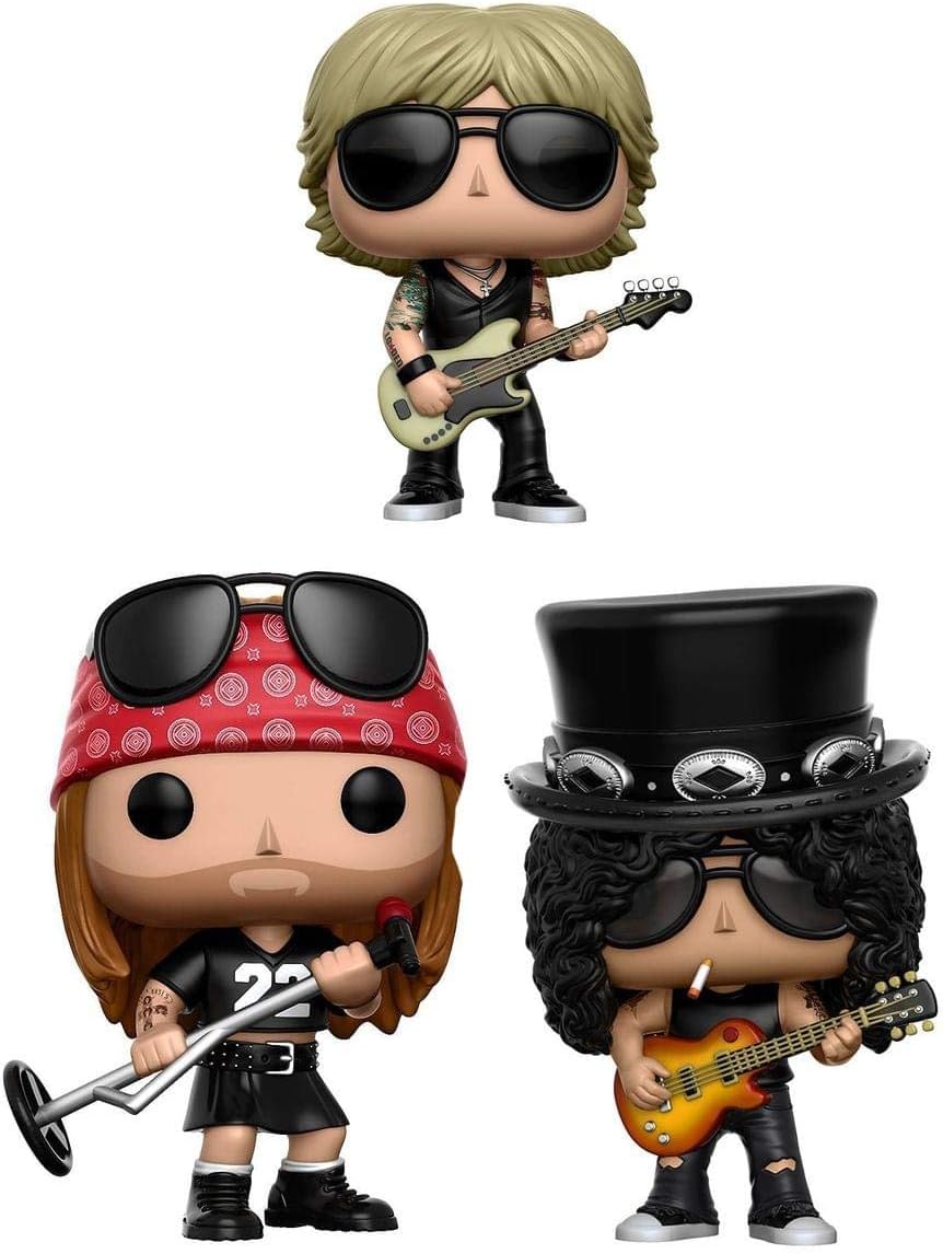 Funko Rocks: Pop Music Guns N Roses Collectors Set-Slash, Axl Rose, Duff McKagan Action Figure