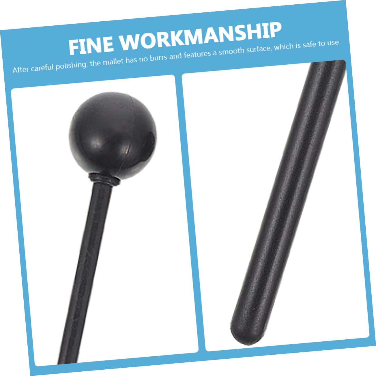 VICASKY 8pares Mallets De Percusión De Goma Para Xilófono y Marimba De Baquetas De Música Instrumento De Percusión y Práctico Para Estudiantes y Profesionales