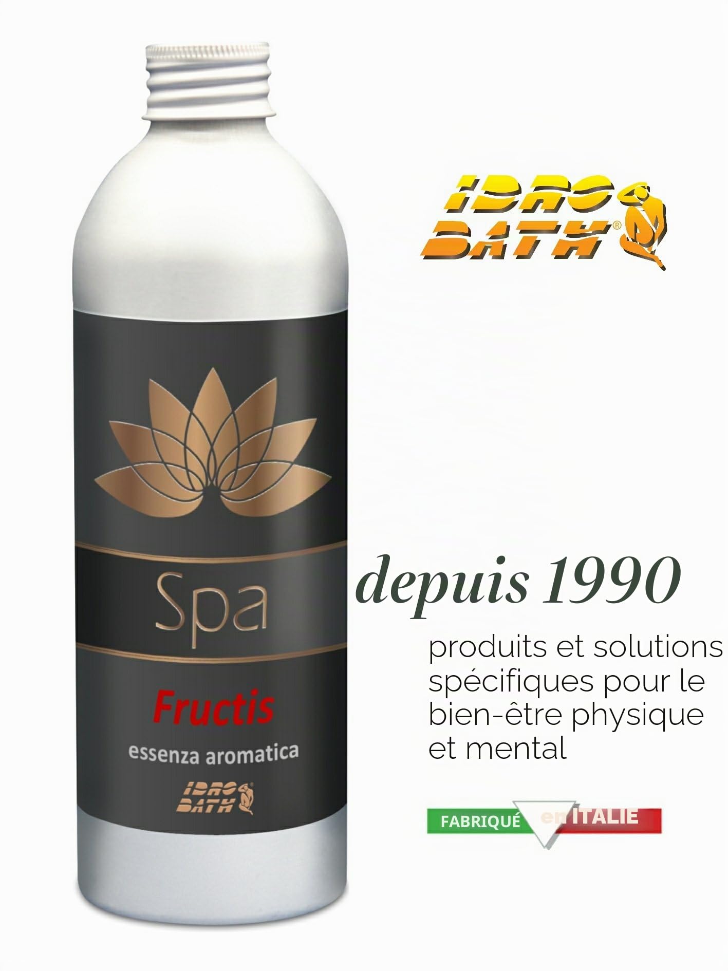 Idro Bath Set Aromatique Concentré Spa 5 pièces X 250 ML + gobelet doseur, Assortiment de senteurs Spa et hydromassage
