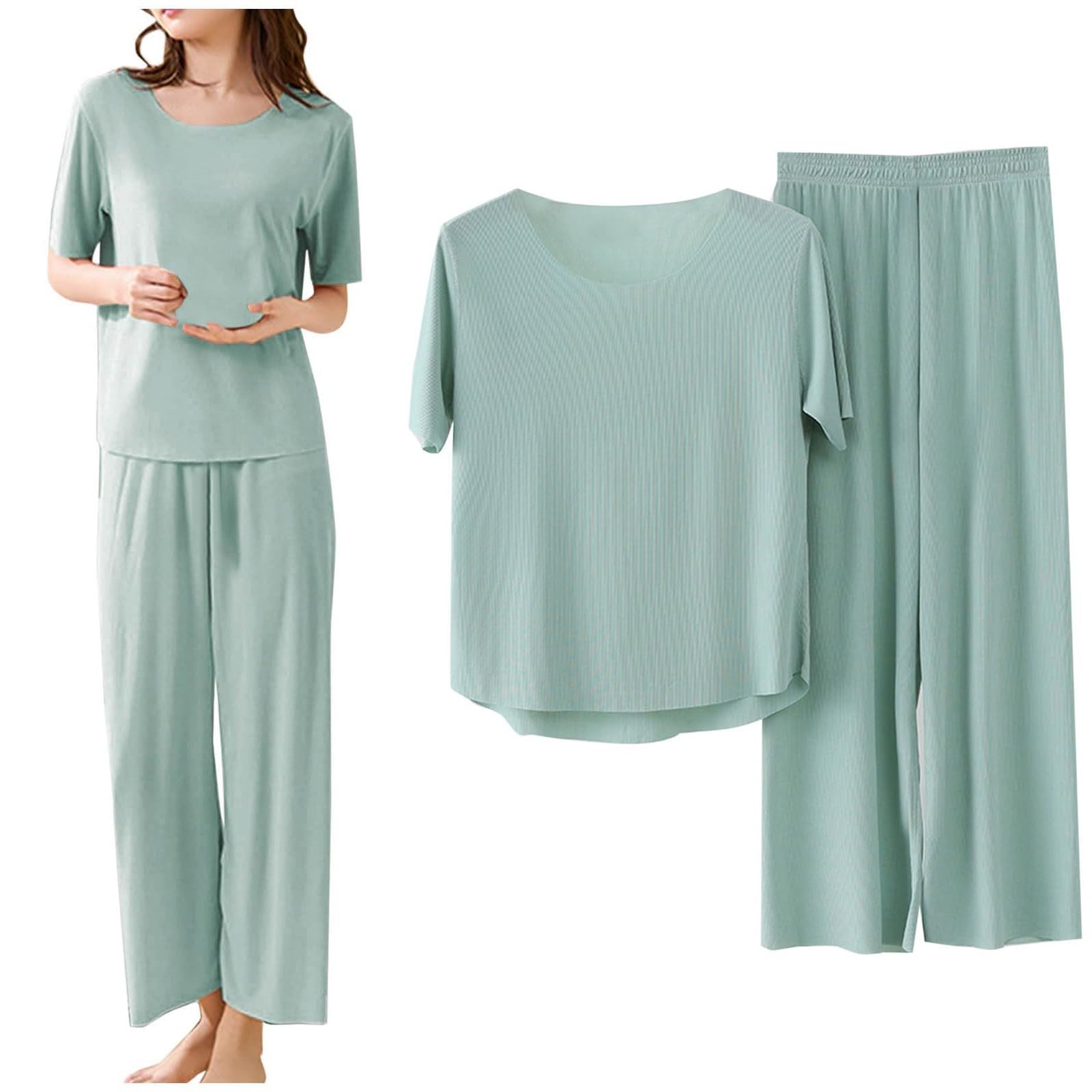 Generisch Damen Kurz Pyjama Kuschelig Zweiteiliger Pyjama Set Sommer V Ausschnitt Zwei Schimpfe Lounge Sets Kurzarm Matching Pyjamas Freizeitanzug