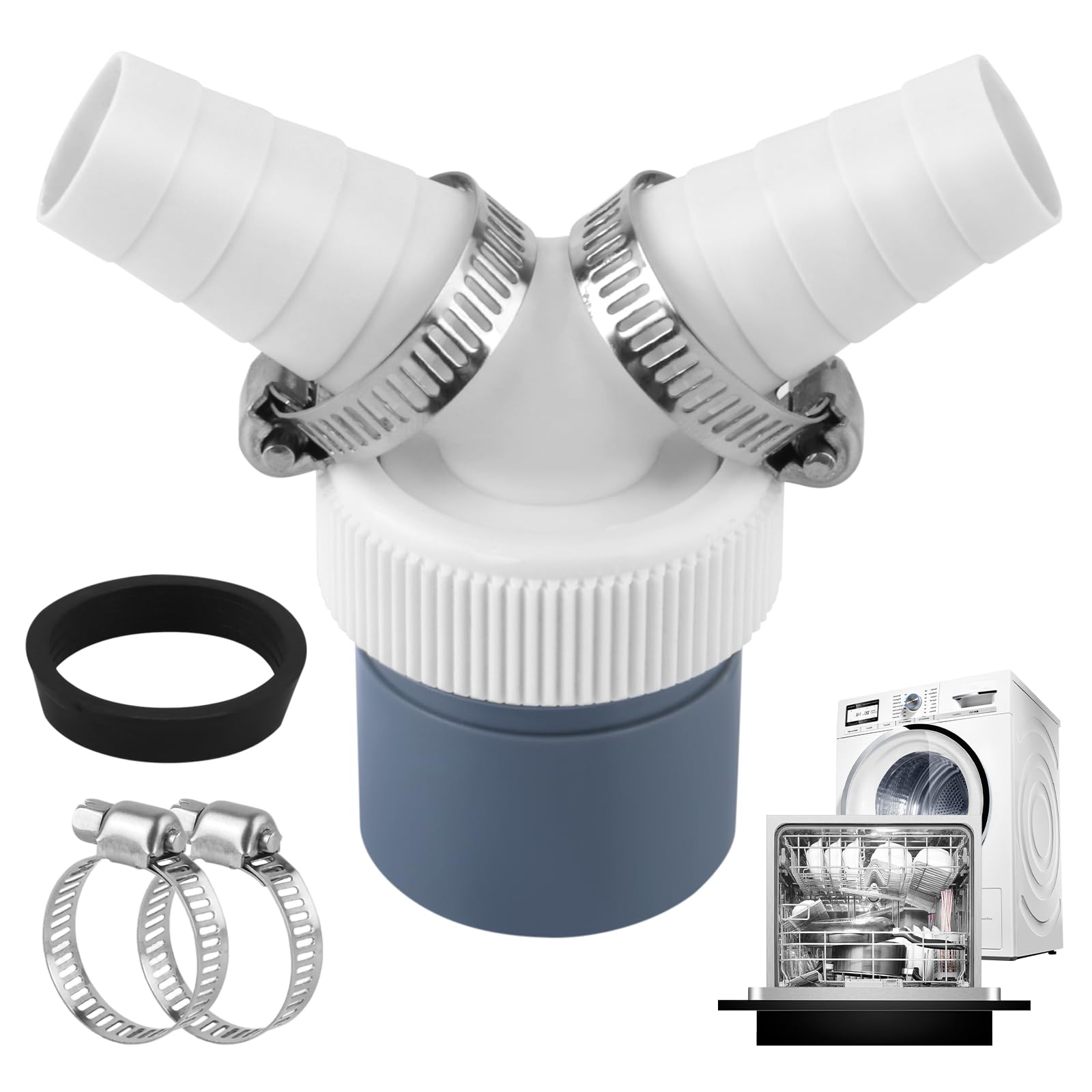 Pralka Podwójne złącze w kształcie litery Y Adapter kanalizacyjny - rura wejściowa 18-24 mm i wylot 40 mm