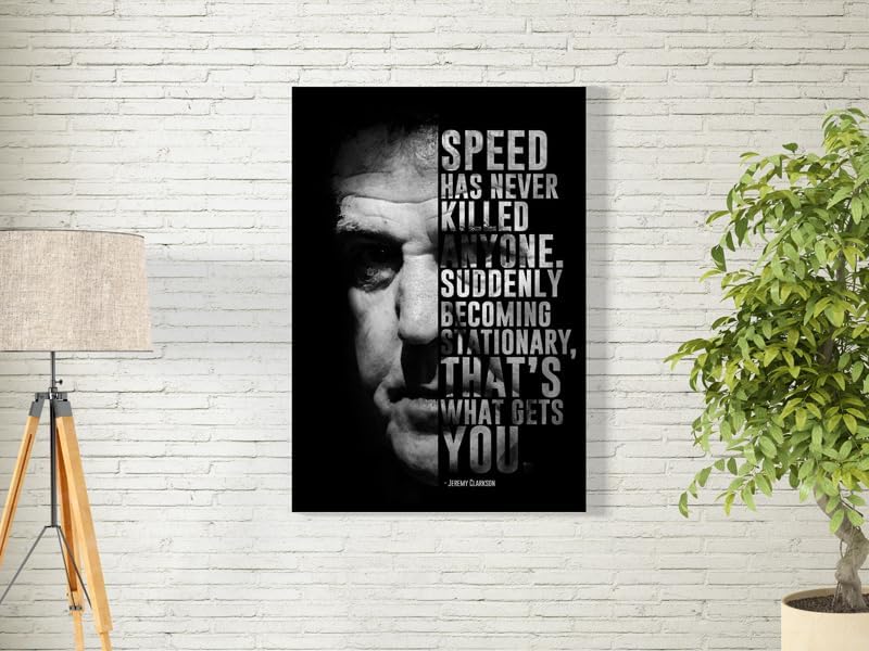BPA® Former Top Gear'S Host Jeremy Clarkson And His Quote. Wall Art For Decoration Easy To Hang, 55X35Cm, 1Pcs