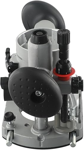 Miniatura 8 de Base de enrutador de inmersión de 2.559 in compatible con máquina de recorte, bloqueo de leva de motor de acero ajustable, bujes de aluminio de