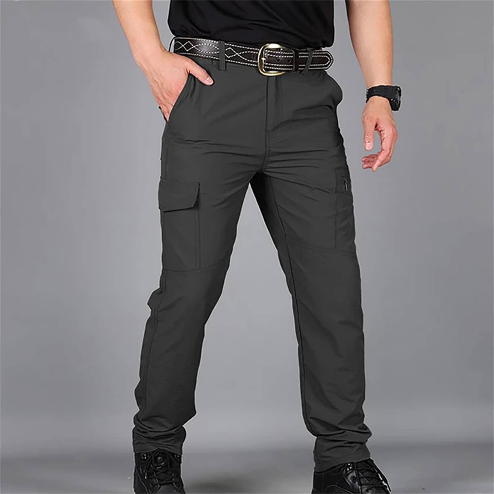 Hndudnff Militari - Pantaloni tattici da uomo, stile militare, con tasche multiple