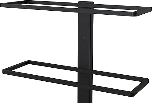 Miniatura 8 de TheRackCo. Wall Series - Estante de metal para botellas de vino con marco central, color negro (6 botellas)