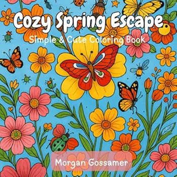 Paperback Cozy Spring Escape: Simple & Cute Coloring Book