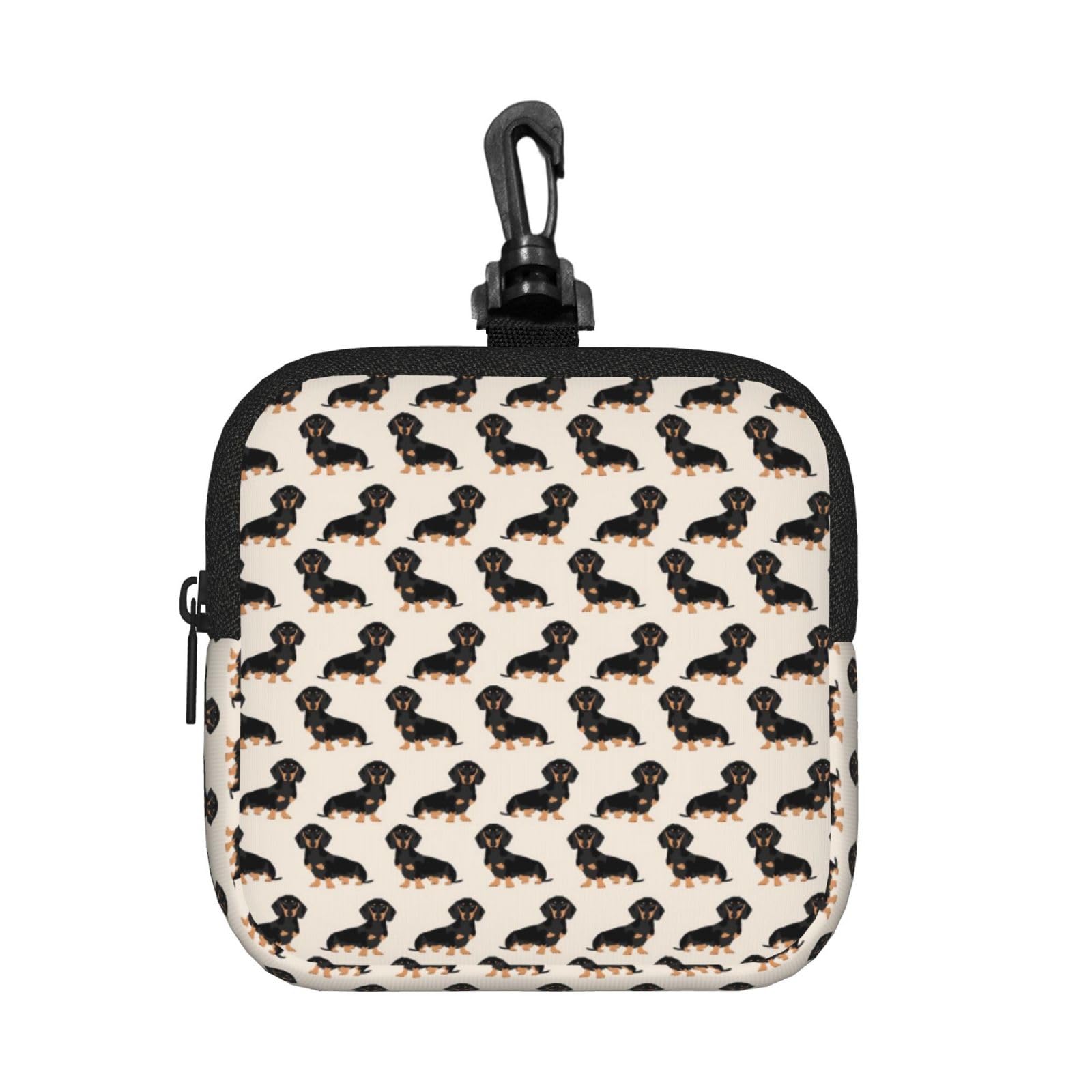 Cute Dog Print Square Storage Bag Travel Toiletry Cosmetic Organizer Pouch Lightweight Reusable
