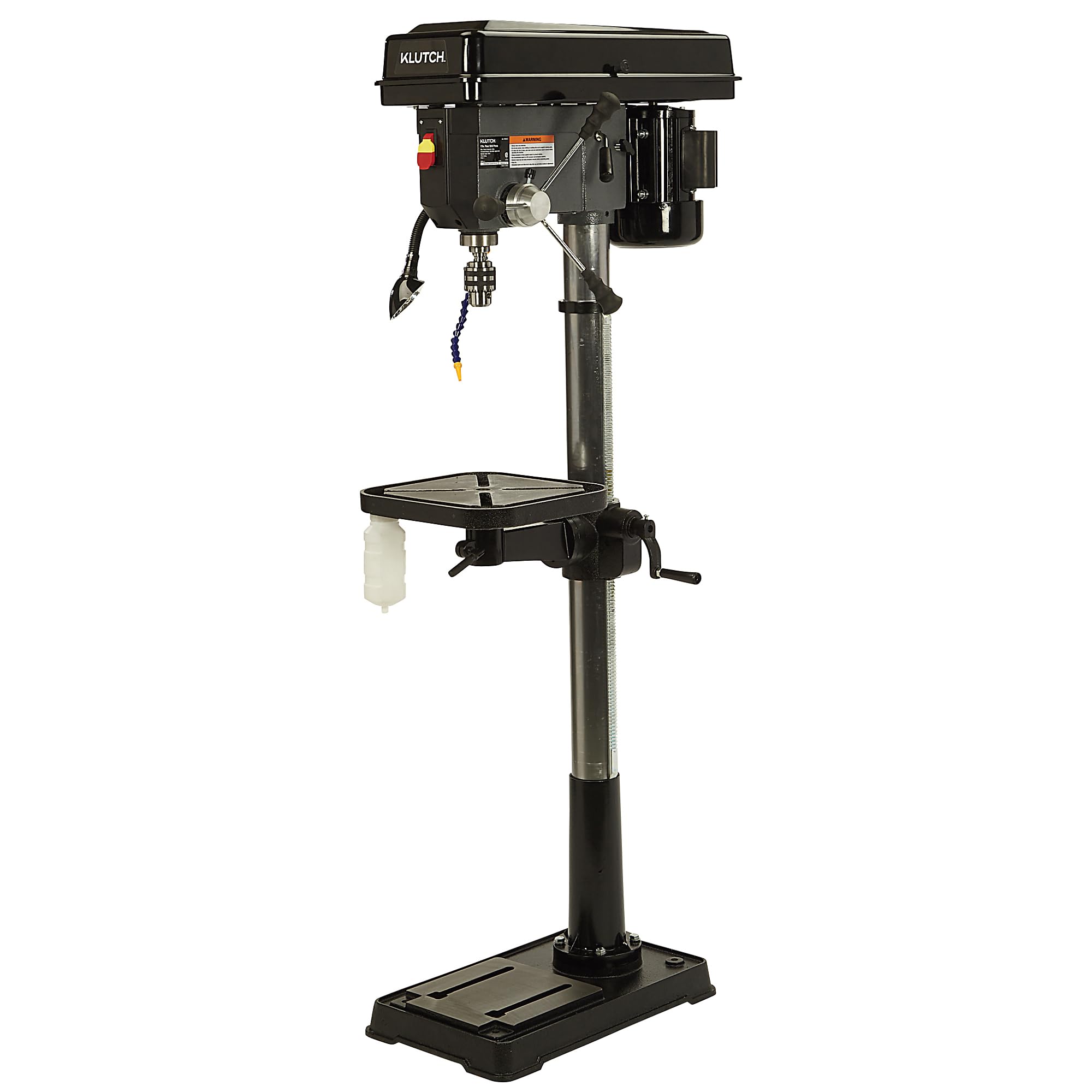 Klutch 17in. Floor Drill Press, 1 HP, 120 Volts, 5/8in. Chuck w/1in. Drilling Capacity, 45° Table Tilt(not tested)