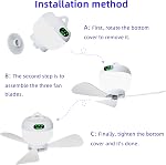 Petits ventilateurs de plafond portables avec télécommande, ventilateur de tente rechargeable pour l'extérieur, ventilateur de camping alimenté par batterie 8000mAh pour gazebo, parasol, patio, VR