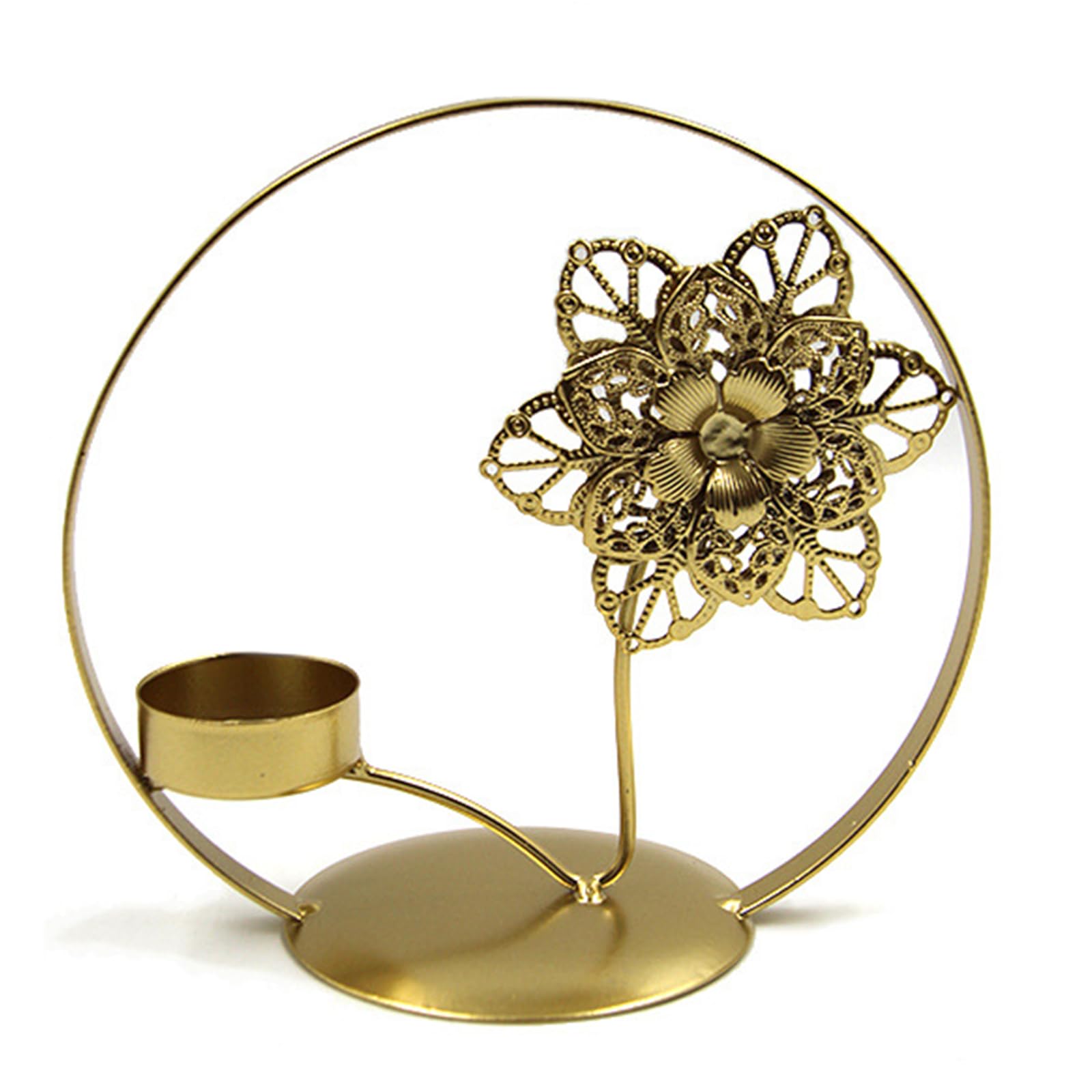 carotoe Wrought Iron Flower Holder Metal Candlestick Ornaments for Wedding Party Dining Table Dinner Home Decorations Stand