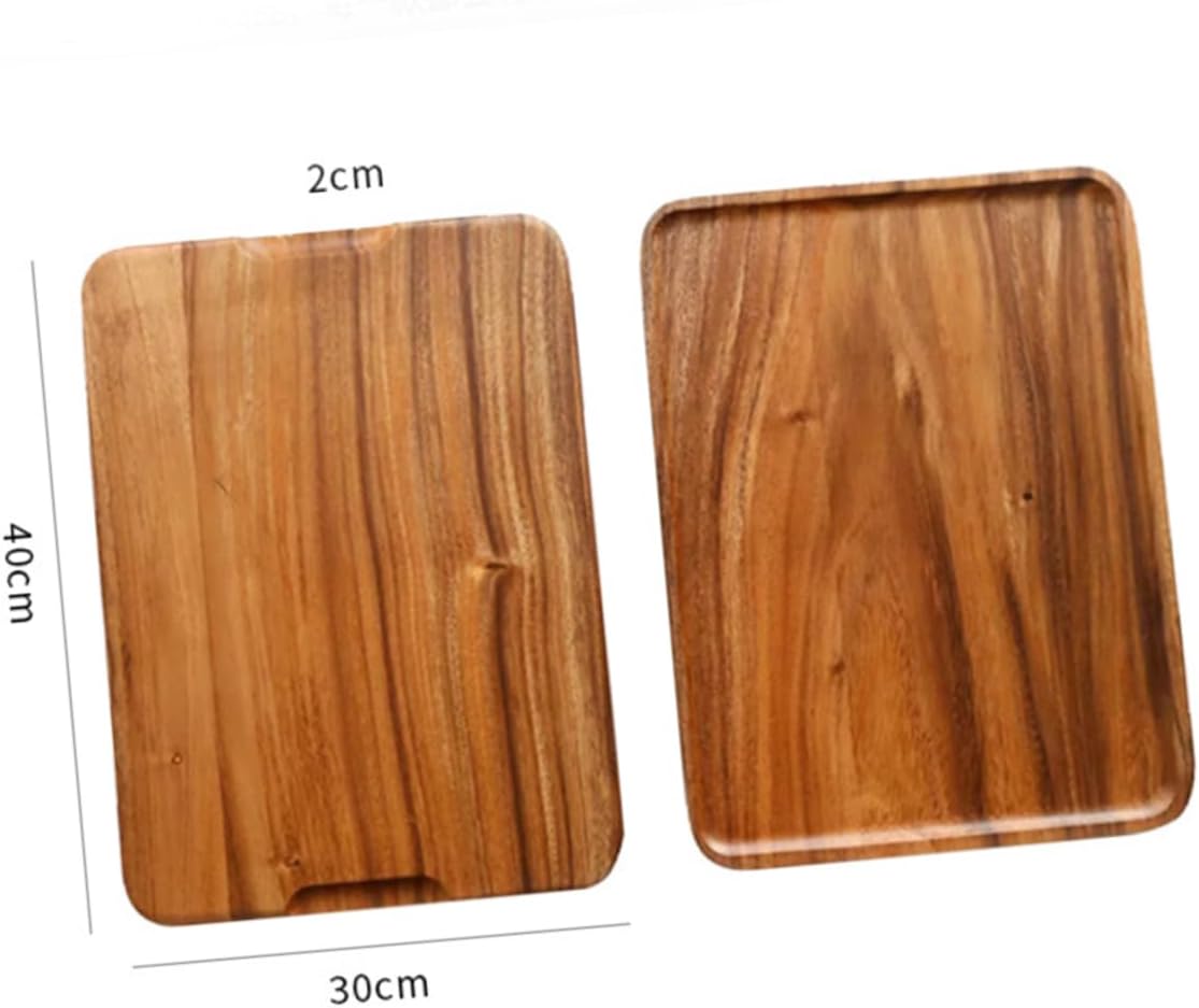 Solid Wood Dinner Plate Handmade Snack Tray for Fruits Desserts Breakfast Serving Tray for Home Shop Restaurant Use Easy to Clean