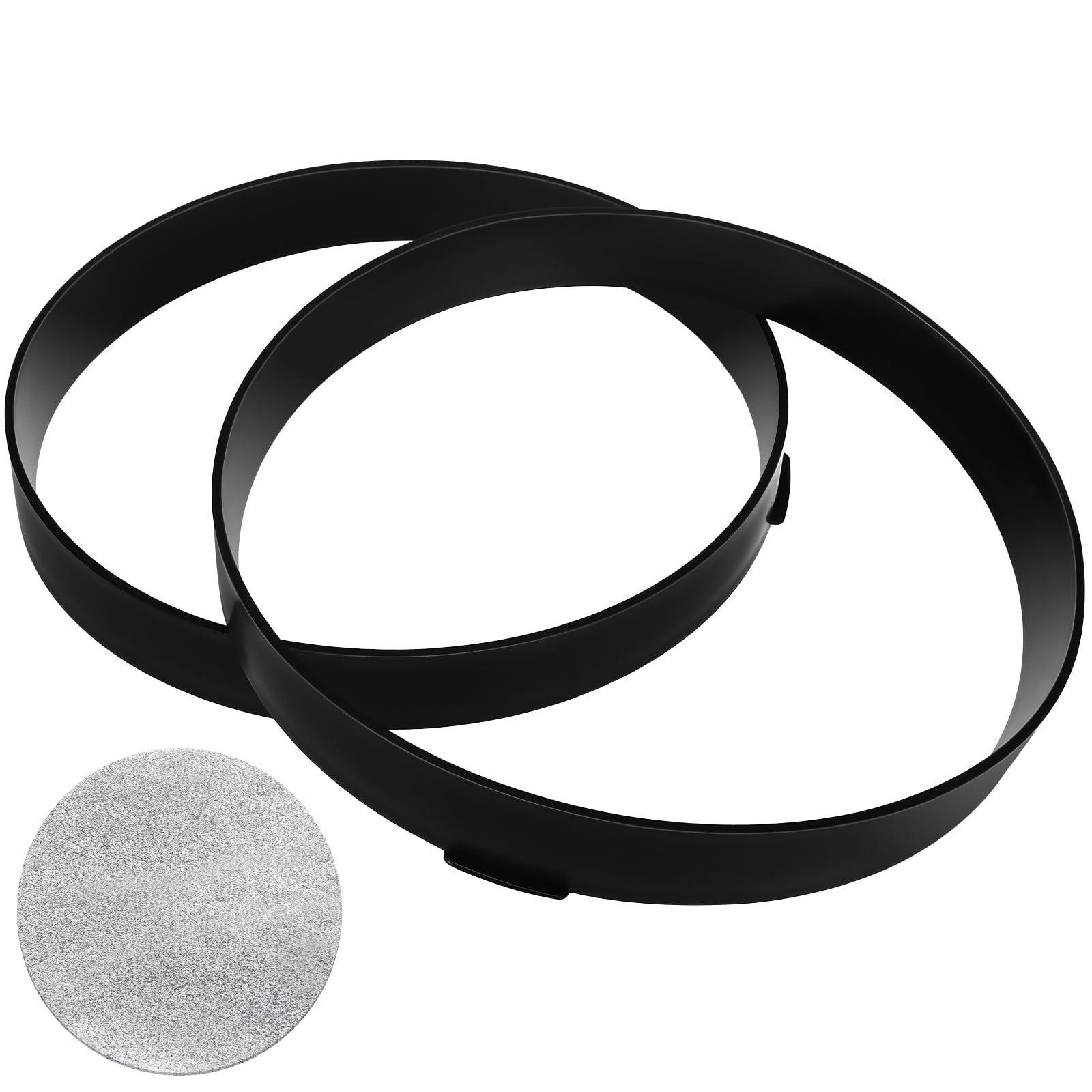 HANABASS 2Pcs Plastic Concrete Walk Maker Mold Round Stepping Stone Mold Concrete Molds for Walkways, 14.8x14.6x4.5 Inches