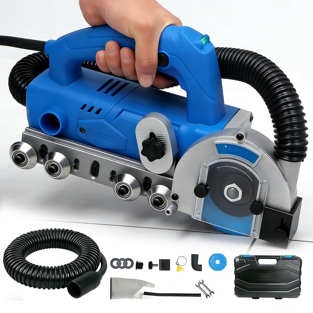 Electric Grout Removal Tool, 1200W 9000RPM Professional Tile Grout Remover Machine, 220V DIY Regrouting and Cleaning Tool for Removing Old Cement Between Ceramic Tiles