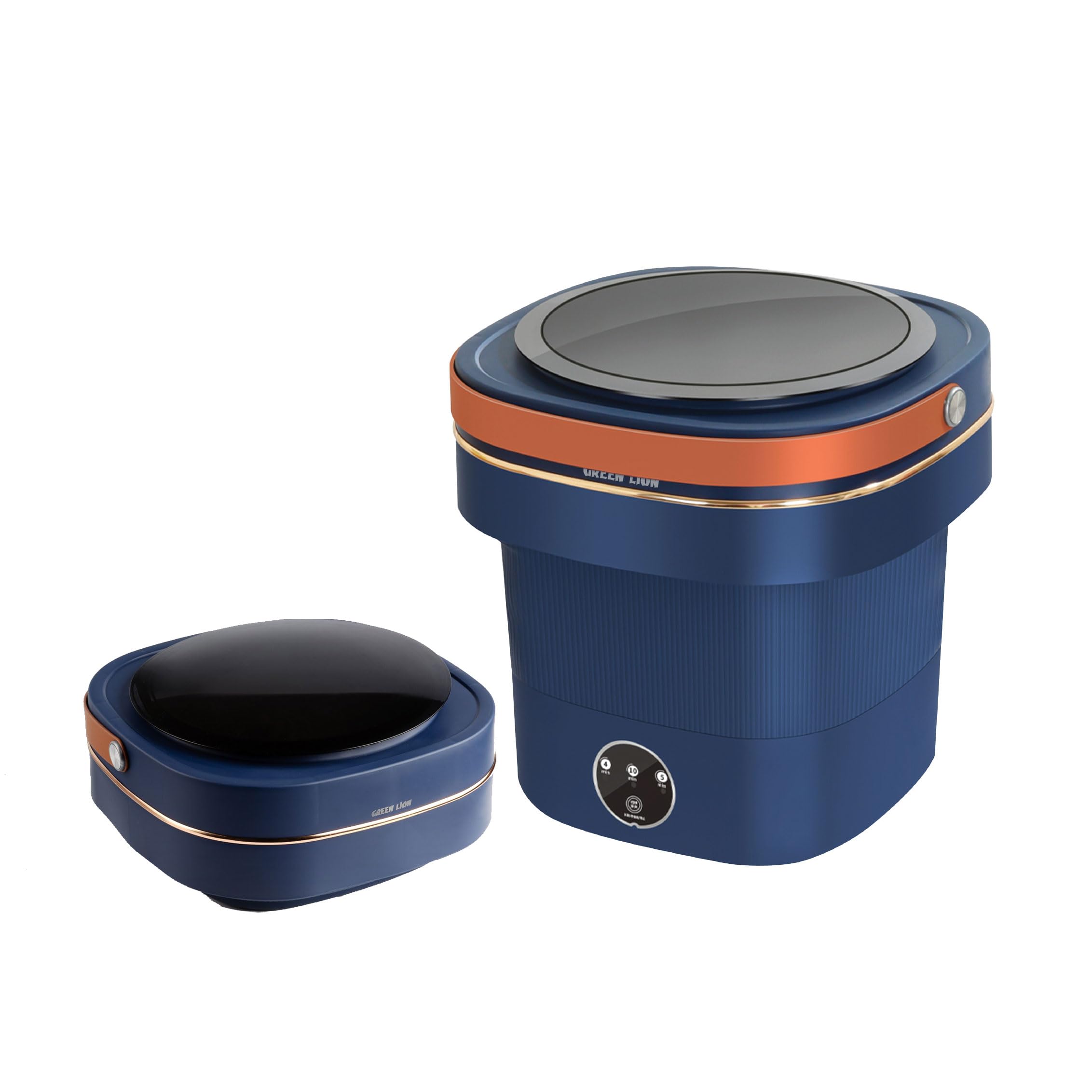 Green Lion Foldable Mini Washing Machine, 9L Capacity Portable Small Washing Machine and Dryer with 3 Modes Deep Cleaning, Foldable Electric Washing Machine Collapsible Laundry for Travel, Apartment