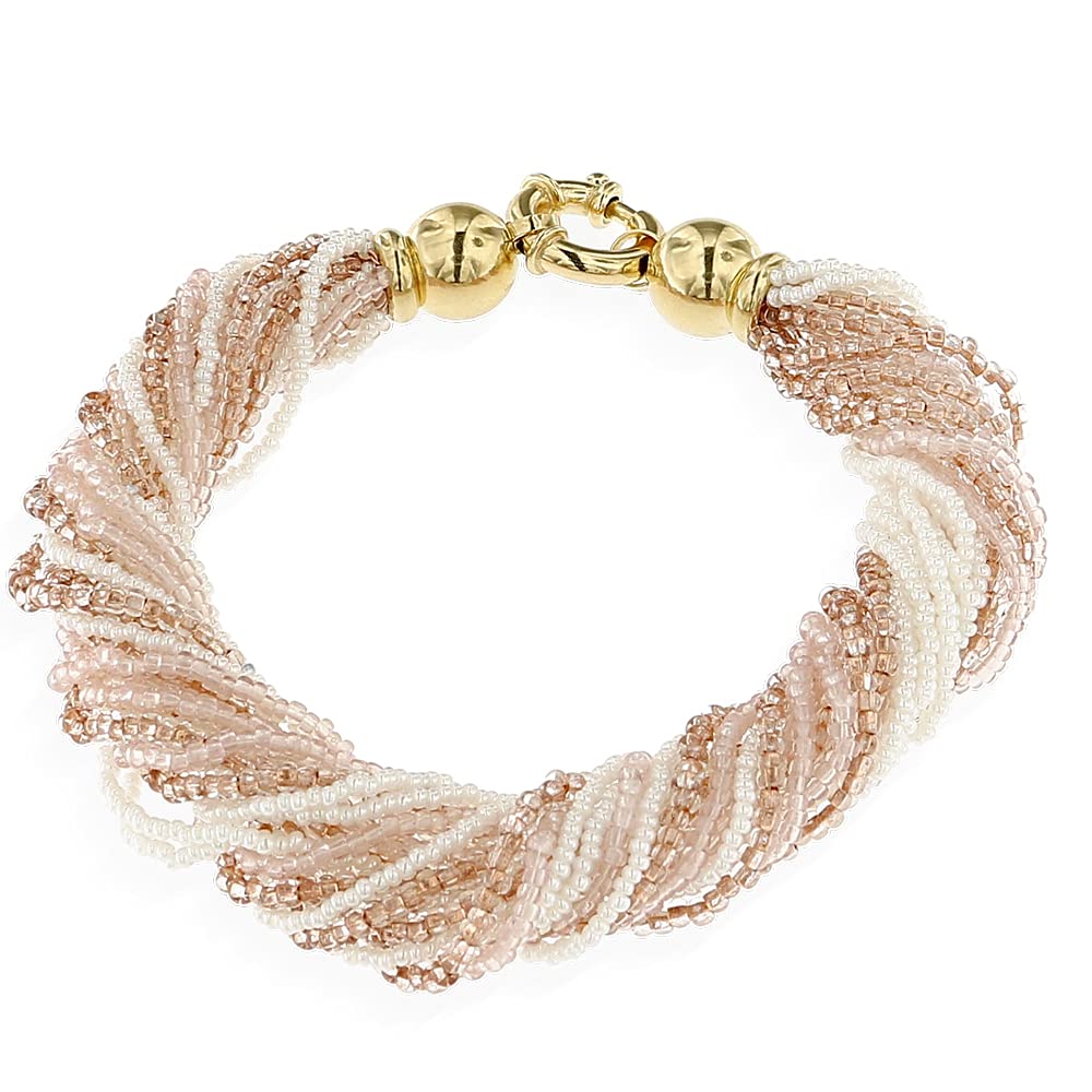 Venetiaurum - Bracciale Multifili per Donna In Vetro E Argento 925 anallergico- Gioiello Made In Italy Certificato
