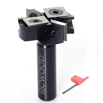 Slab Flattening Router Bit - 1/2 Shank, 1-1/2 Cutting Dia, 2+2 Knife Design, Mini CNC Spoilboard Surfacing Bit, Perfect for Planing&Rabbeting, Flycutter, Slab Leveler