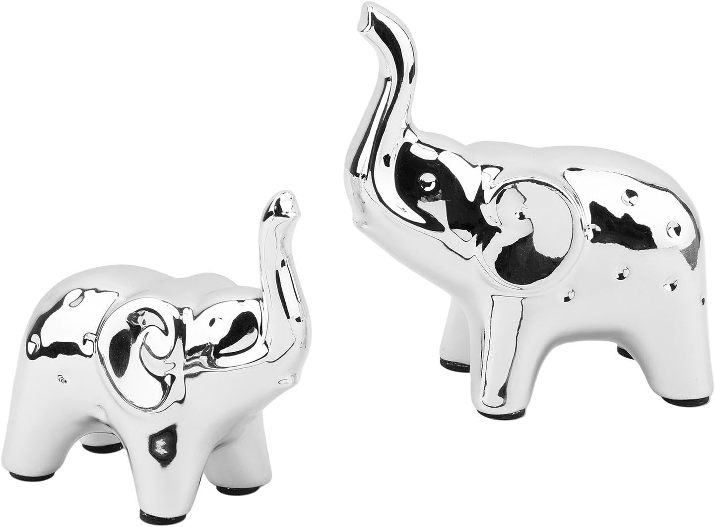 CALIDAKA 2Pcs Elephant Statue,Ceramics Elephant Decor