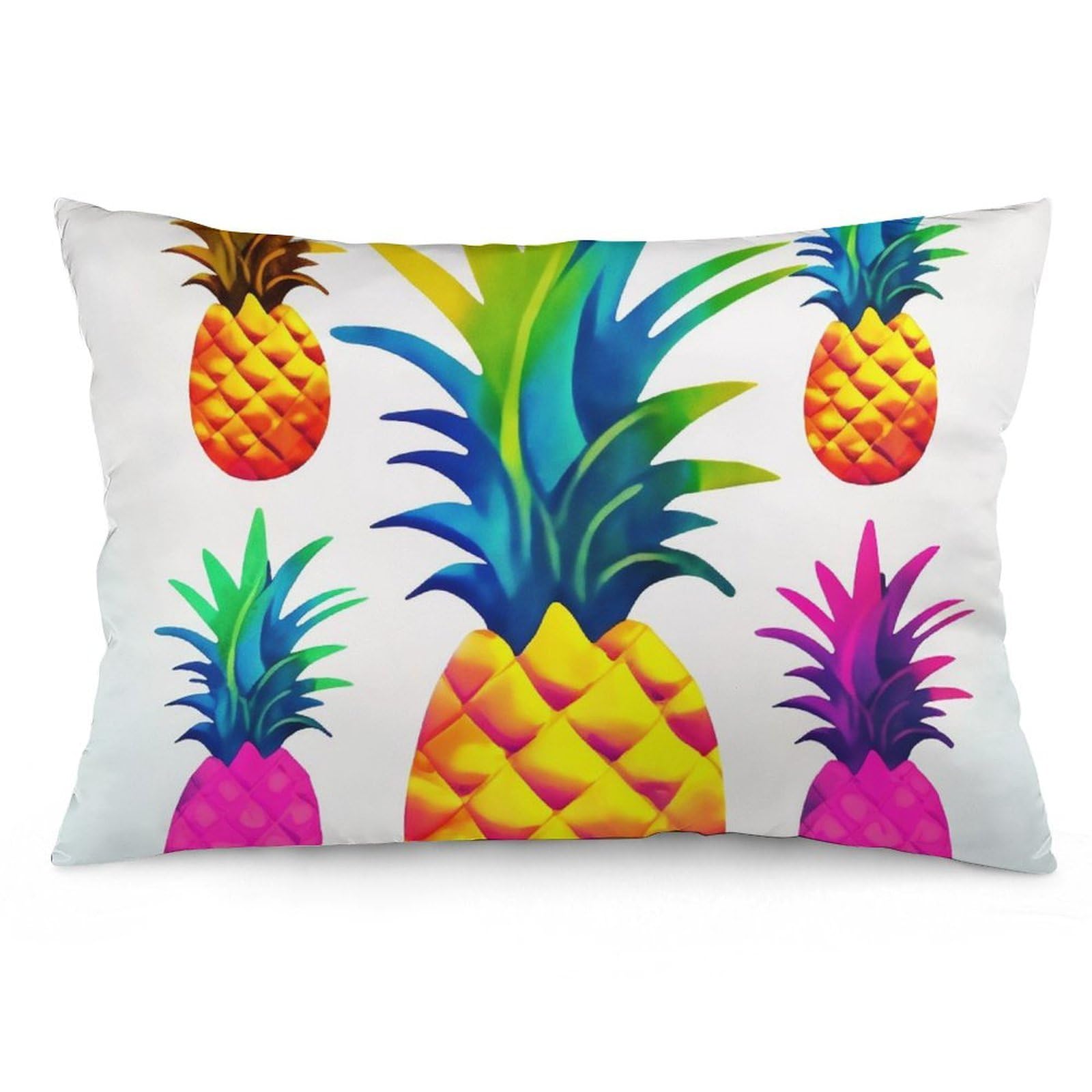 NTVOWPZO 2 Pack Decoration Throw Pillow Covers 12 "x20 Pillowcases Covers Colorful Pineapple Pillowcases Modern Farmhouse Home Decor Sofa Cushions Covers for Couch Bed Living Room