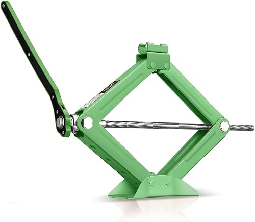 Miniatura 10 de Auto Dynasty Gato de tijera para automóvil, 2 toneladas (4409 libras), rango de elevación de 17.4 pulgadas (máx.) a 3.85 pulgadas (min), kit