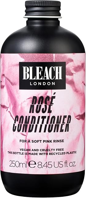 BLEACH LONDON Rose Conditioner - Soft Pastel Pink Rinse, Colour Toning and Preserving, Vegan, Cruelty Free, Daily Hair Nourishment, Colour Depositing Formula, 250 ml