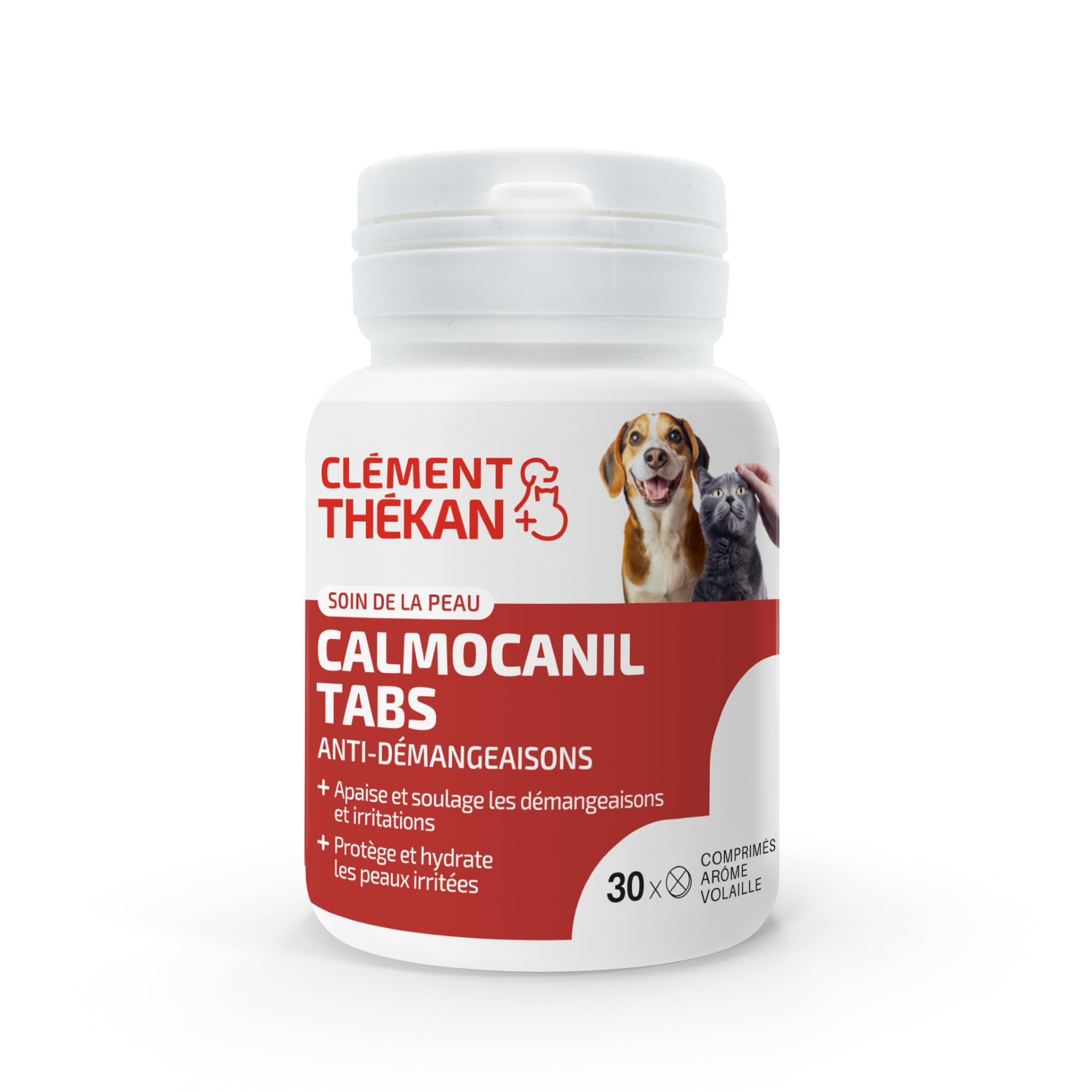 Clément Thékan - Aliment complémentaire Qui soulage Le prurit et apaise Les irritations pour Chiens et Chats - Calmocanil Tabs 30 comprimés