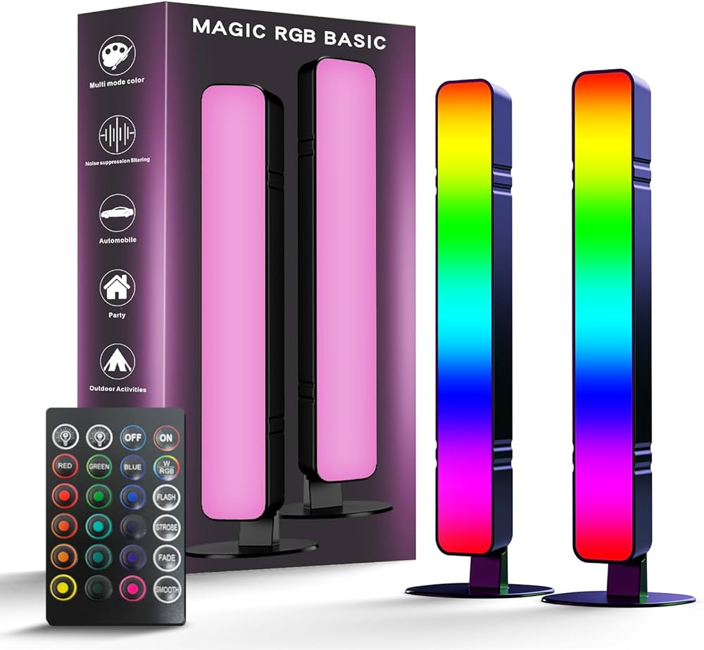 LED Light Bar, Music Sync RGB Light Bar, USB Ambient Lamp, Color