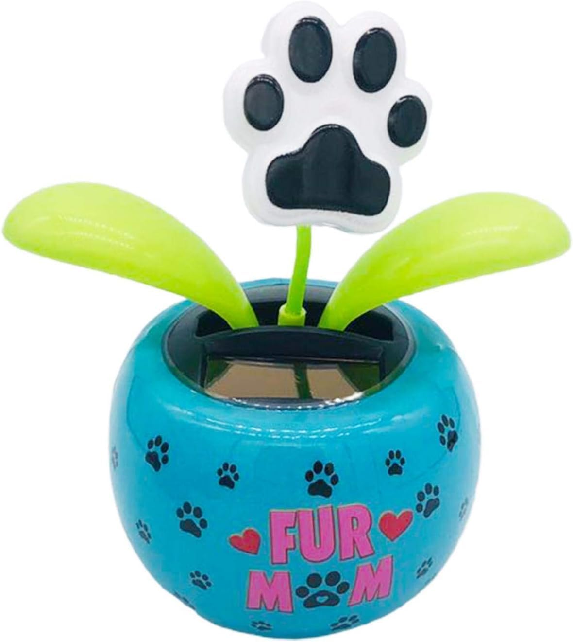 Dog Paw Solar Dancing Flower, Solar Powered Dancing Swinging Flower,Swinging Animated Bobble Dancer Decor for Car Home Desk, Solar Power Kits