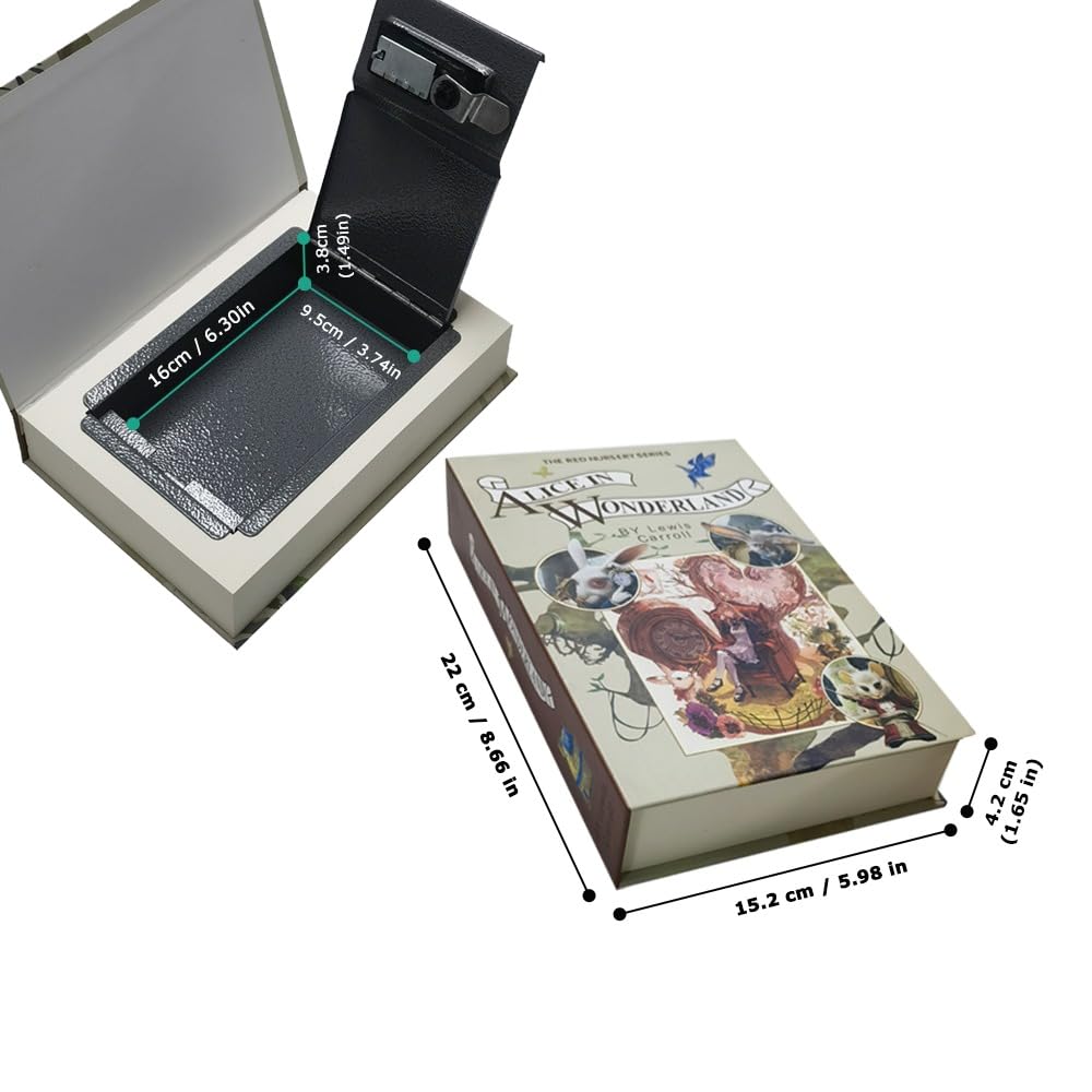 Caja fuerte para libros con combinación de diccionario oculto secreto (combo/Alicia en el país de las maravillas)