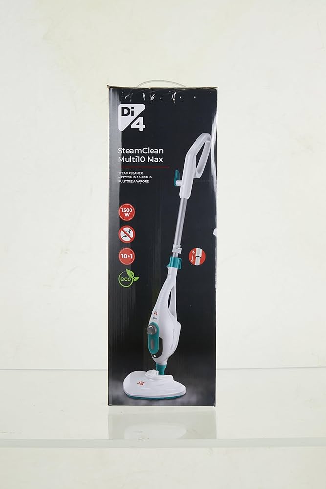 Di4 Steamclean Multi10 Max - Scopa A Vapore 10in1, 1500W, Manico Telescopico, Perfetta Per Pavimenti, Tappeti E Auto