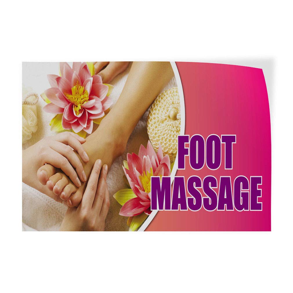 Foot Massage #1 Indoor Store Sign Vinyl Decal Sticker 8"