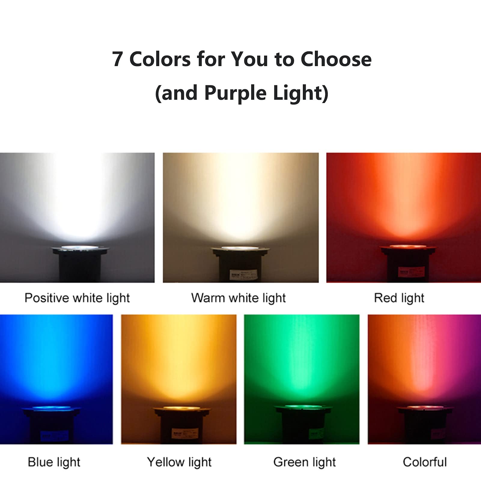 Luce sotterranea Faretto da pavimento a LED, 12W Faretto da incasso a terra IP67 impermeabile (Color : Purple light, Size : 12v)