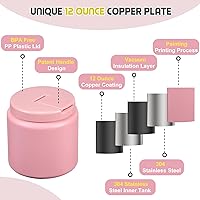 Vista 5 de Termo de sopa de 26 onzas para comida caliente para niños con tapa de hebilla, frasco de comida aislado al vacío de boca ancha a prueba de fugas