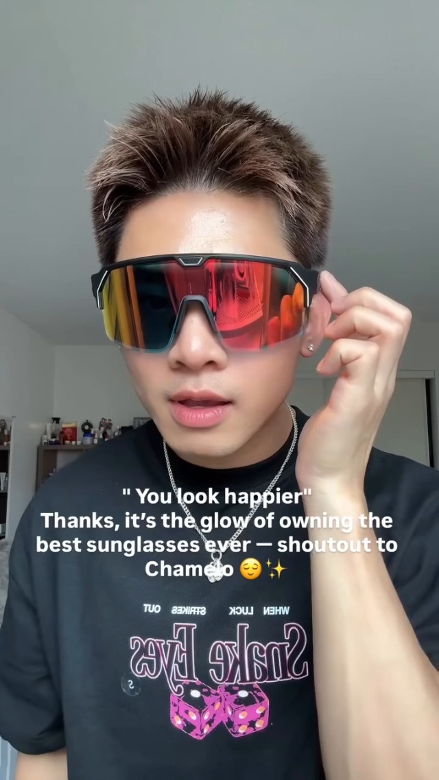 CHAMELO MUSIC SHIELD オーディオ付 サングラス Amazon.com: CHAMELO Music Shield Smart Audio Sunglasses Matte