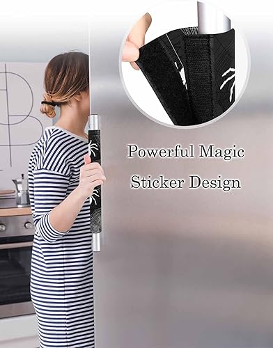 Miniatura 4 de Juego de 2 fundas para manijas de puerta de refrigerador de Halloween para lavavajillas, microondas, horno, nevera, estufa, electrodomésticos,