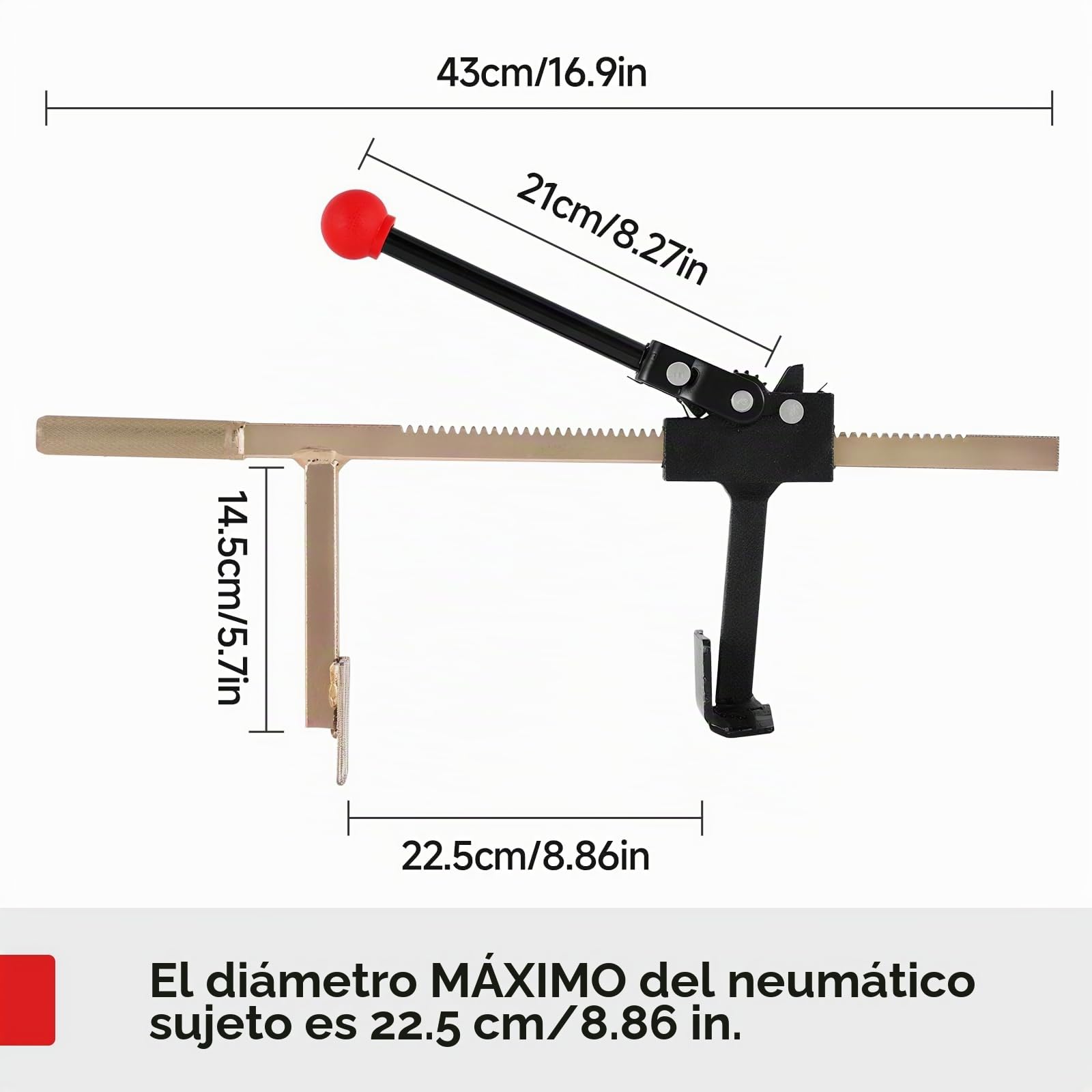 BAOSHISHAN Cambiador de neumáticos Manual Kit de desmontaje de neumáticos para Motocicletas, Tractores y Camiones