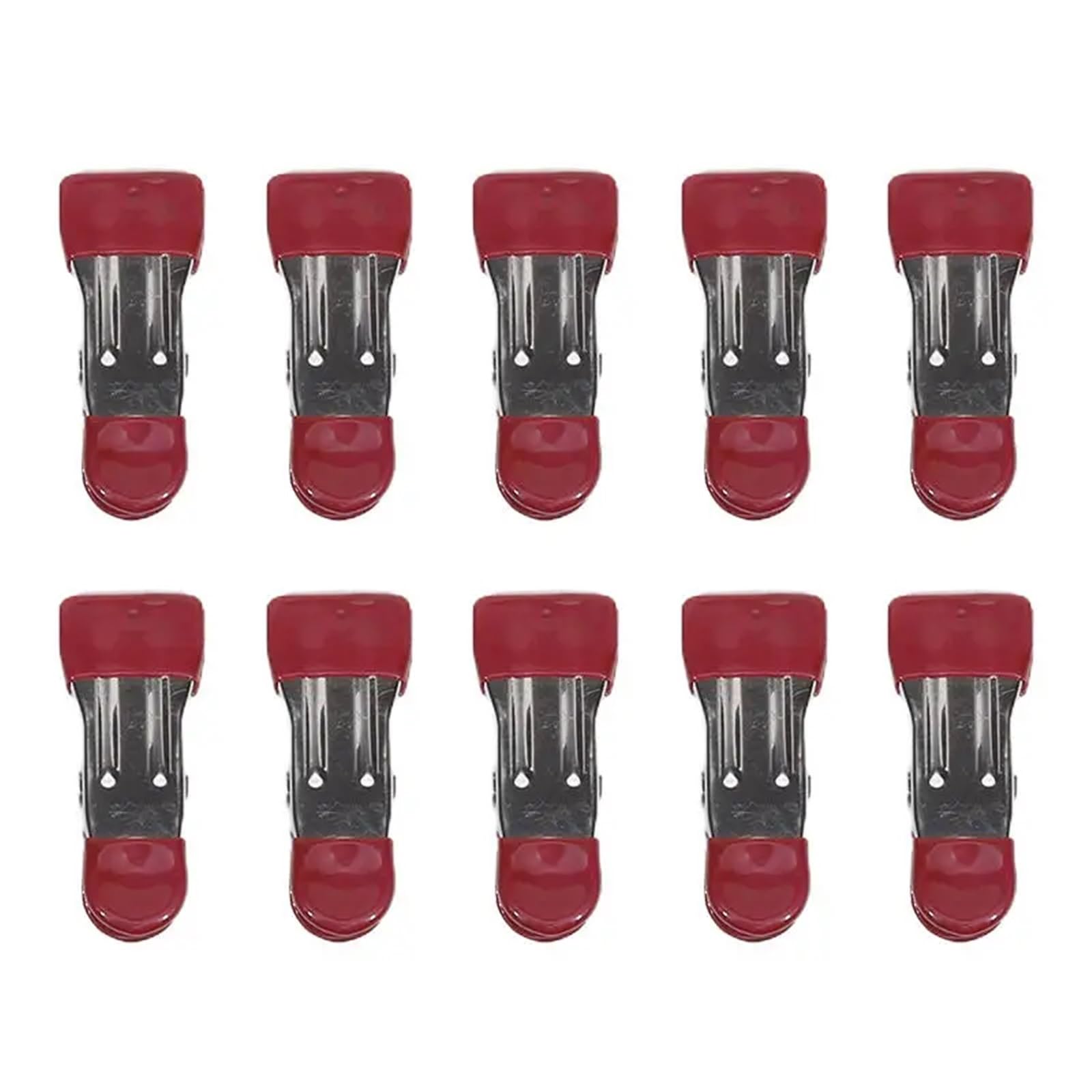 50pcs Stainless Steel Clothespins Laundry Clothes Pegs With Hook Pants Hanger Portable Hanging Clips Closet Organizer Stainless Steel Clothes Peg(Red)