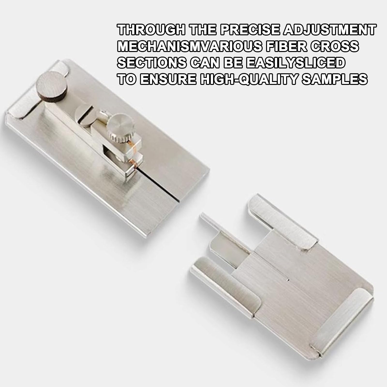 Edelstahl-Faserschneider, Mikrotom-Faserschneider für Feinheitsanalyse, Textilinstrument für Garnquerschnittsschneiden, Scheibenbereich 3 x 0,8 mm