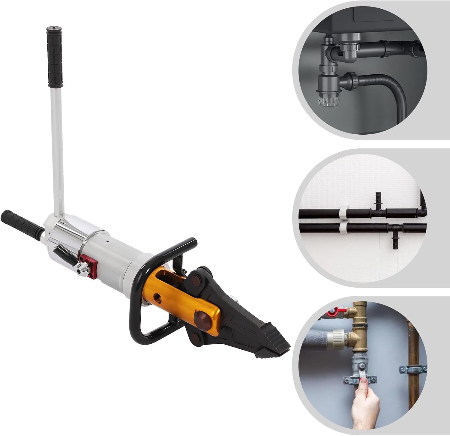 18T Hydraulic Spreader Pliers, Hydraulic Spreader Stretching Pliers, Hydraulic Spreader Tool Hydraulic Rescue Tongs for Traffic Accident Firefighting Emergency Rescue, ≤160mm/6.3in Opening Length