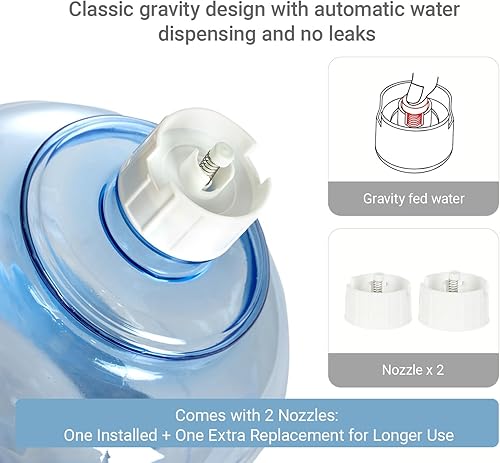 Miniatura 3 de Dispensador de agua para mascotas para perros grandes y múltiples mascotas, dispensador de tazón de agua para perros de 3 galones, alimentador de