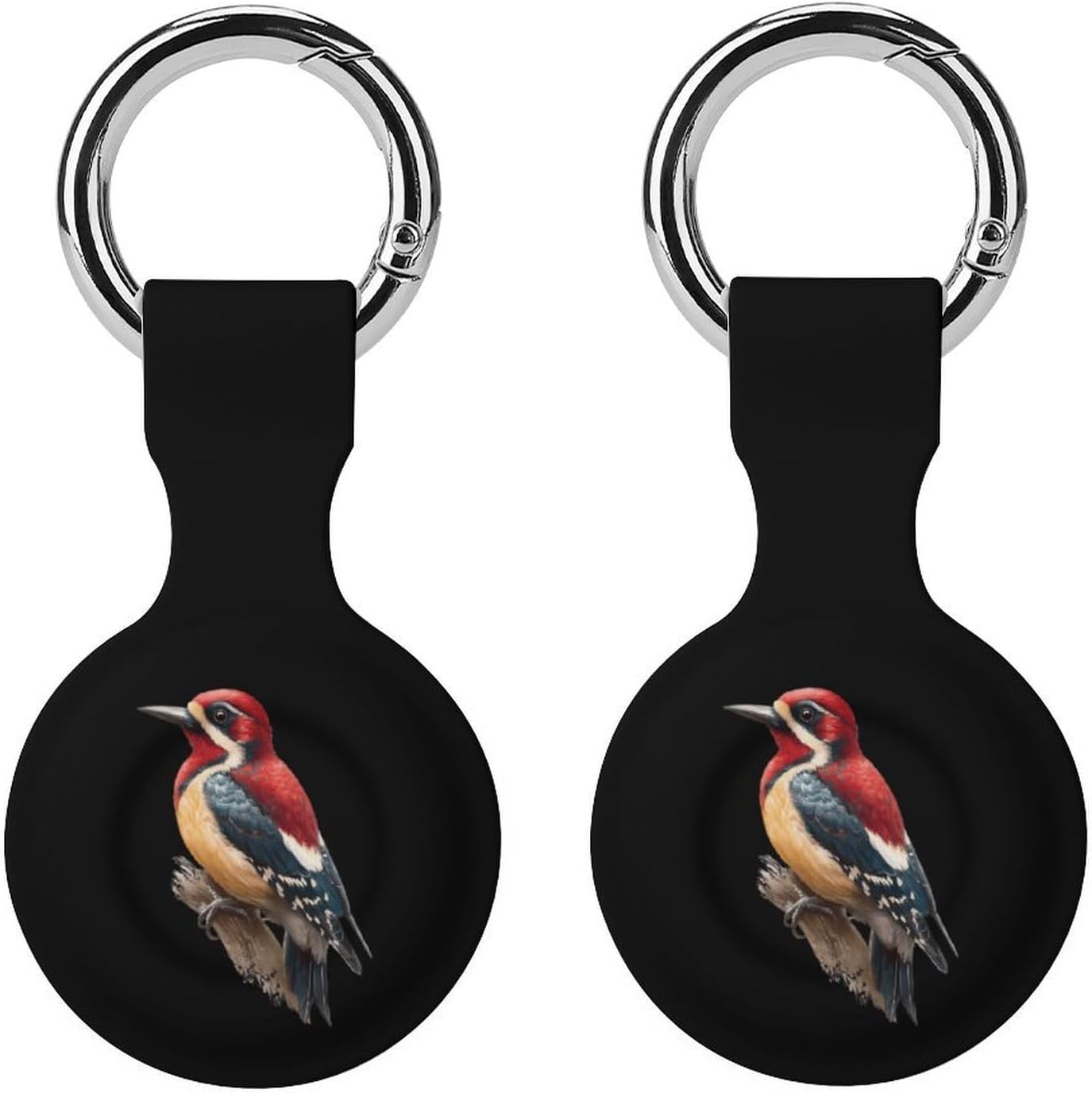 Woodpeckerhd Bird Funny Cover Compatible with AirTag | Protective Case GPS Tracker Holder for Wallet Luggage Pets