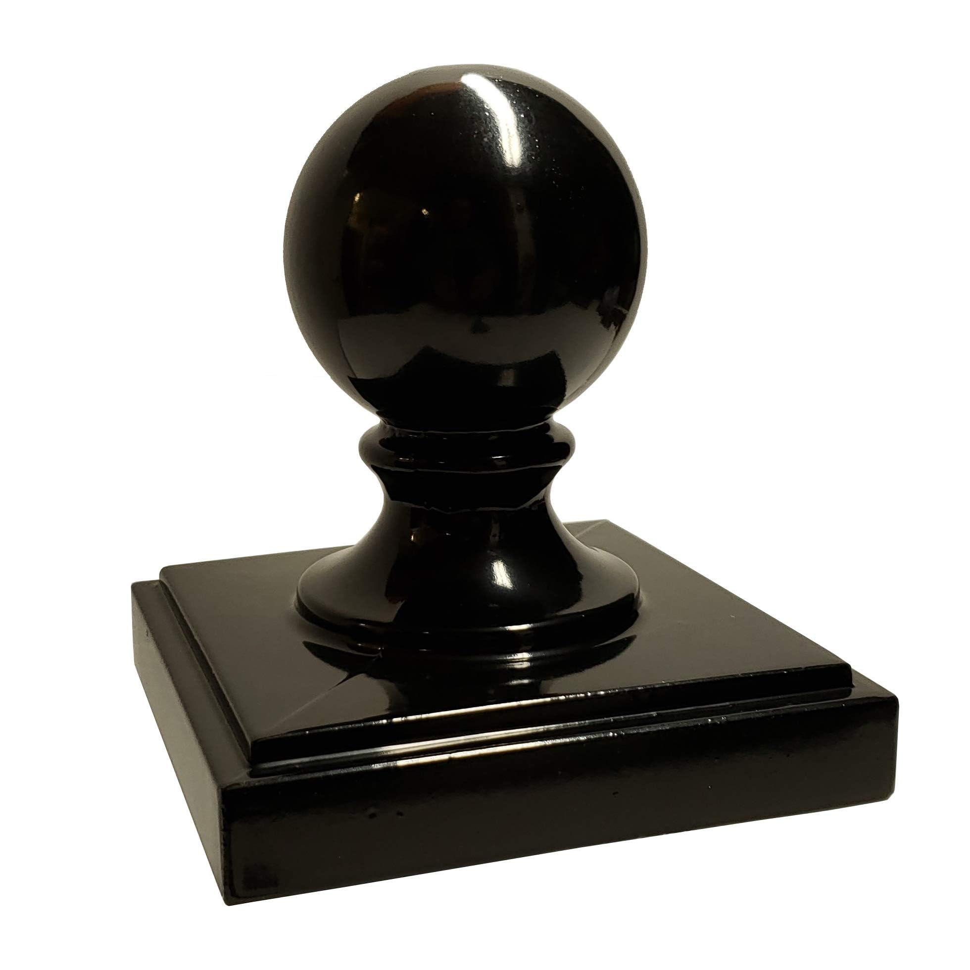 Capuchon de poteau en aluminium noir 10x10 cm pour la finition des clôtures de jardin
