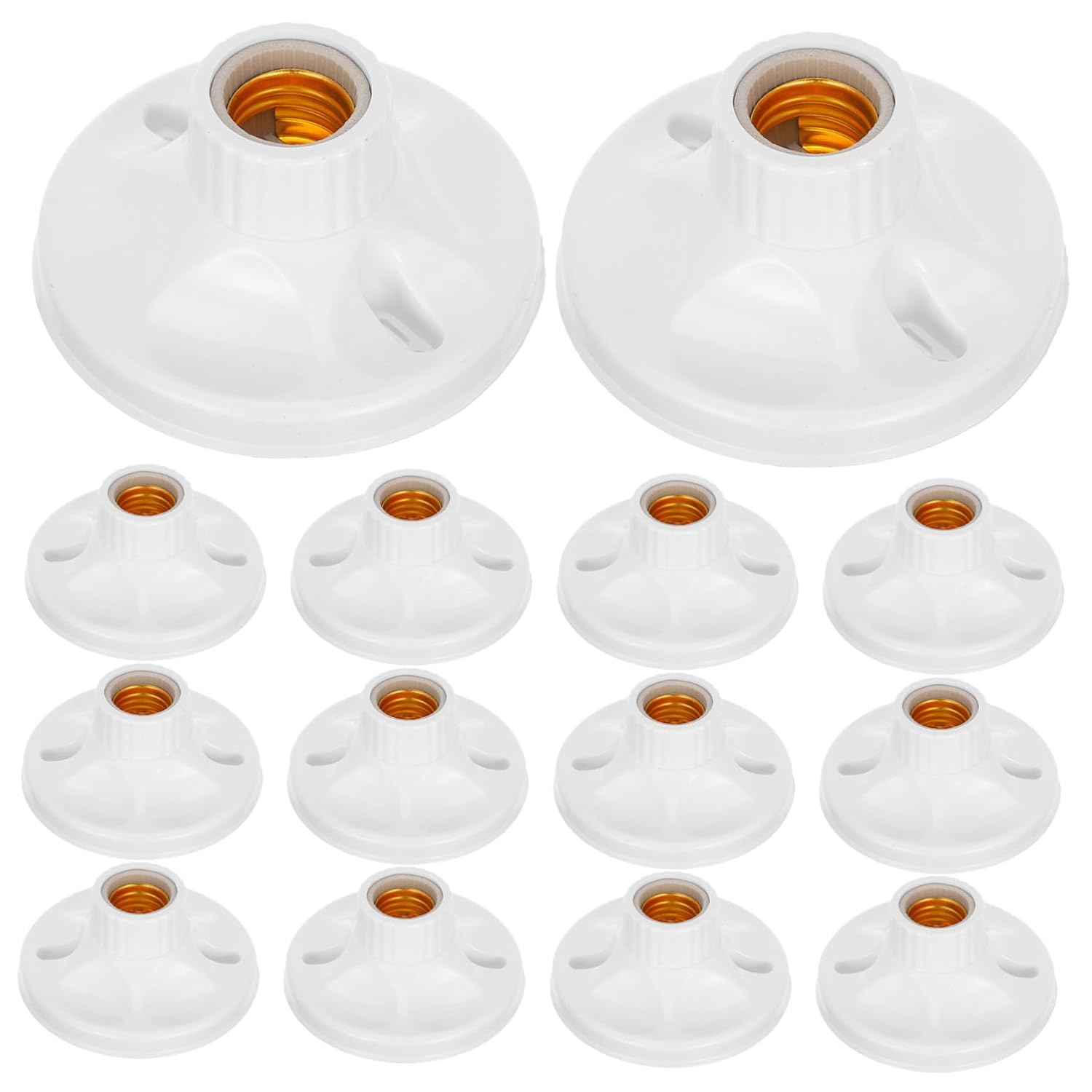 Gatuida 24pcs Screw Bulb Holder Socket High Power Thickened Lamp Holders Indoor Ceiling Light Fixtures Compatible with Acv for Kitchen Bedroom Shop Use