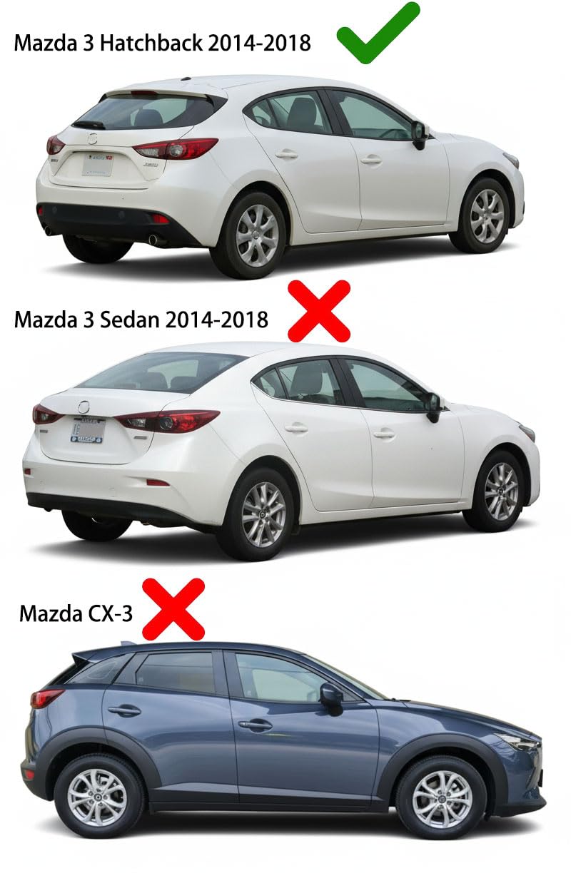 Sonnenschutz Auto Baby Kinder Sonnenblende Für Mazda 3 Hatchback BM 2014-2018 UV Schutz Magnetisch Vorhang Autofenster Seitenscheibe Sonnenschutz Zubehör Faltbar(Front+Rear 4pcs)